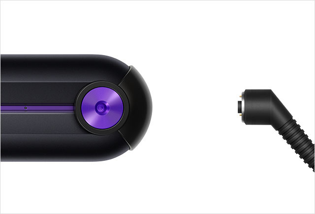 Close up of the charging socket on the Dyson Corrale hair straightener